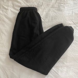 PrettyLittleThing Black Fleece Sweatpants